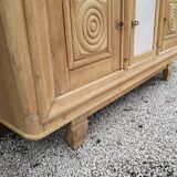 Sideboars-d 2 whitewashed oak doors and 1 beige ceramic door