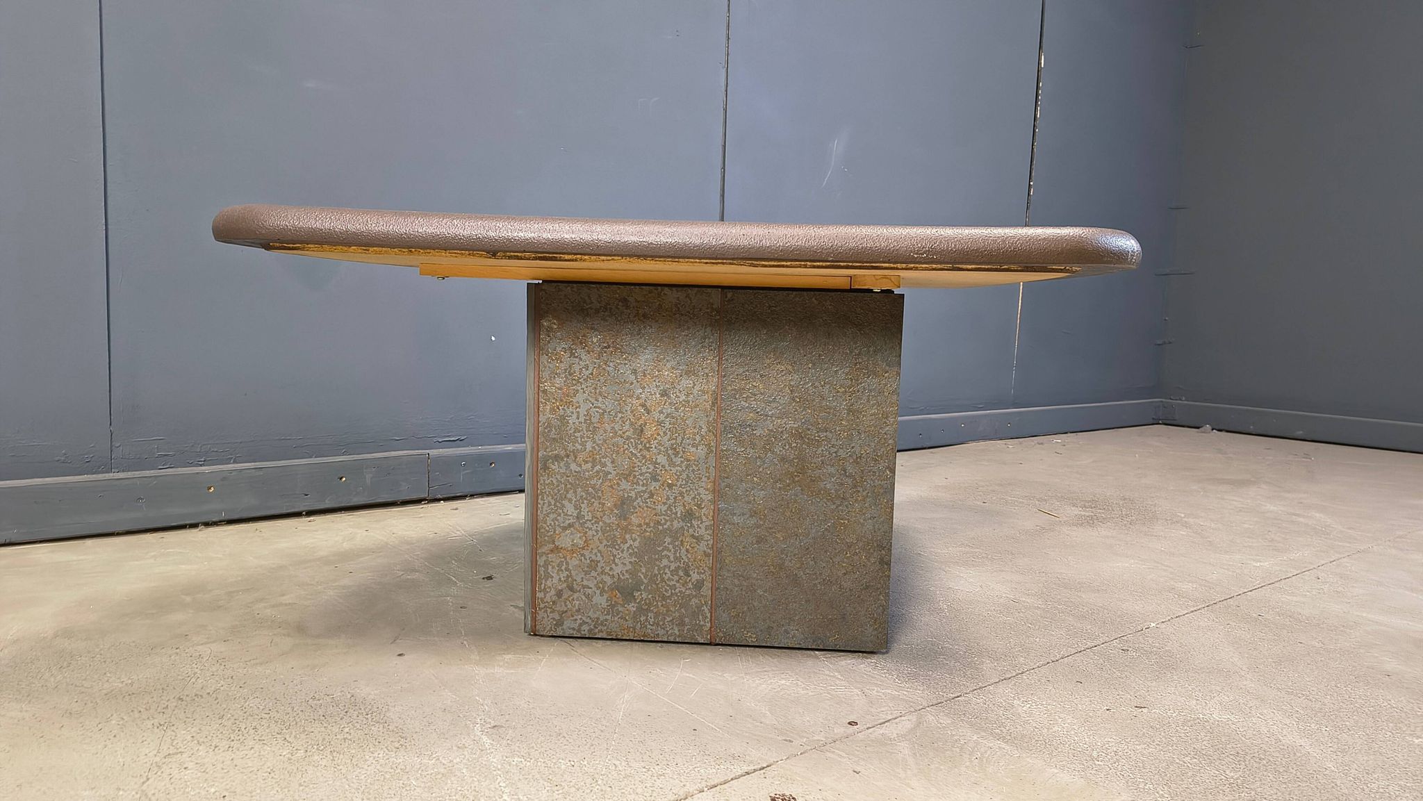 Vintage triangular Kingma style coffee table, 1970s
