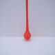 Soliflore vase by Carlo MORETTI in orange glass, Italy 1980