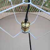 Bulky wicker pendant light