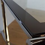 Chrome coffee table from the 1970s.