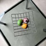 Memphis fruit bowl in chrome steel from the 1980s.