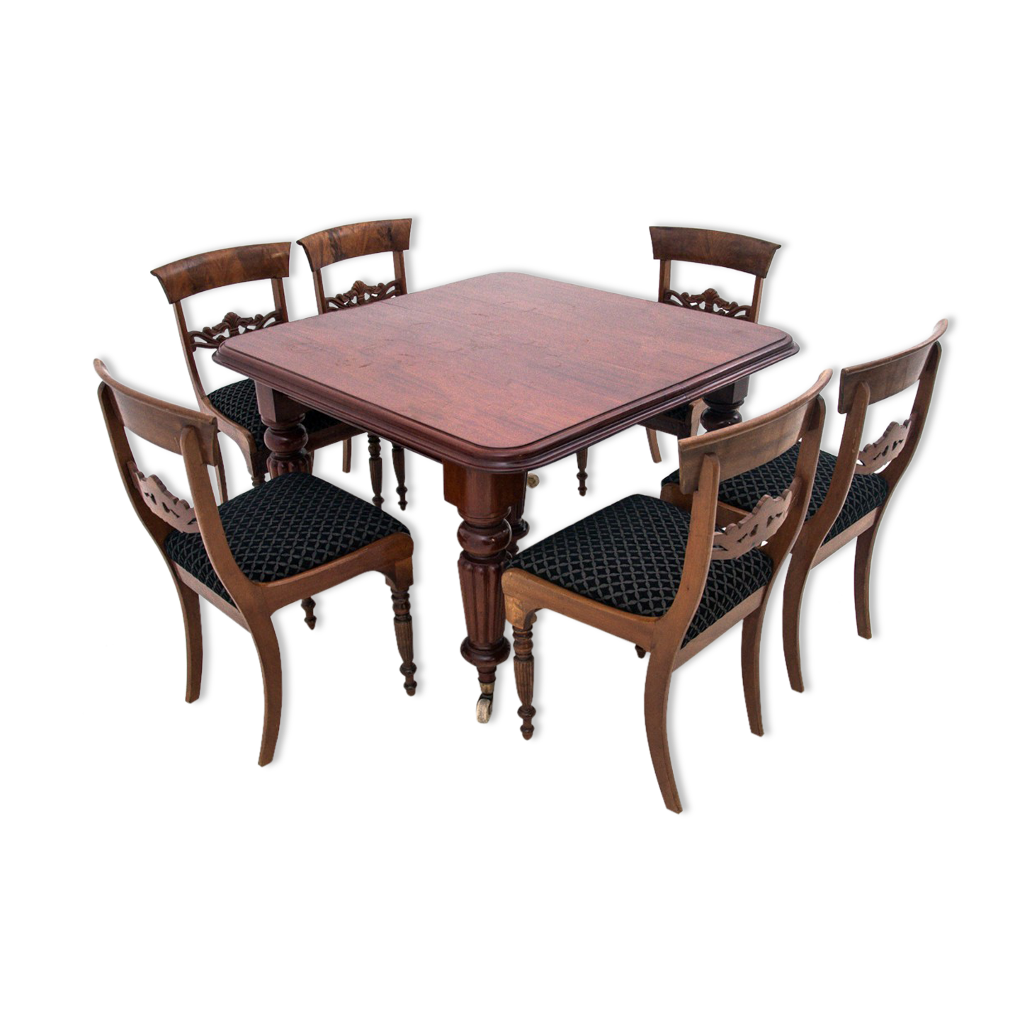 Table complete with six chairs, Northern Europe