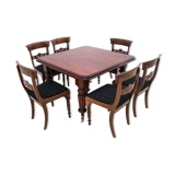 Table complete with six chairs, Northern Europe
