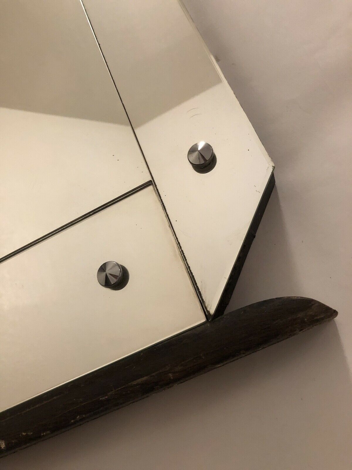 1950s - baroque rococo italian venetian mirror, 64x92cm