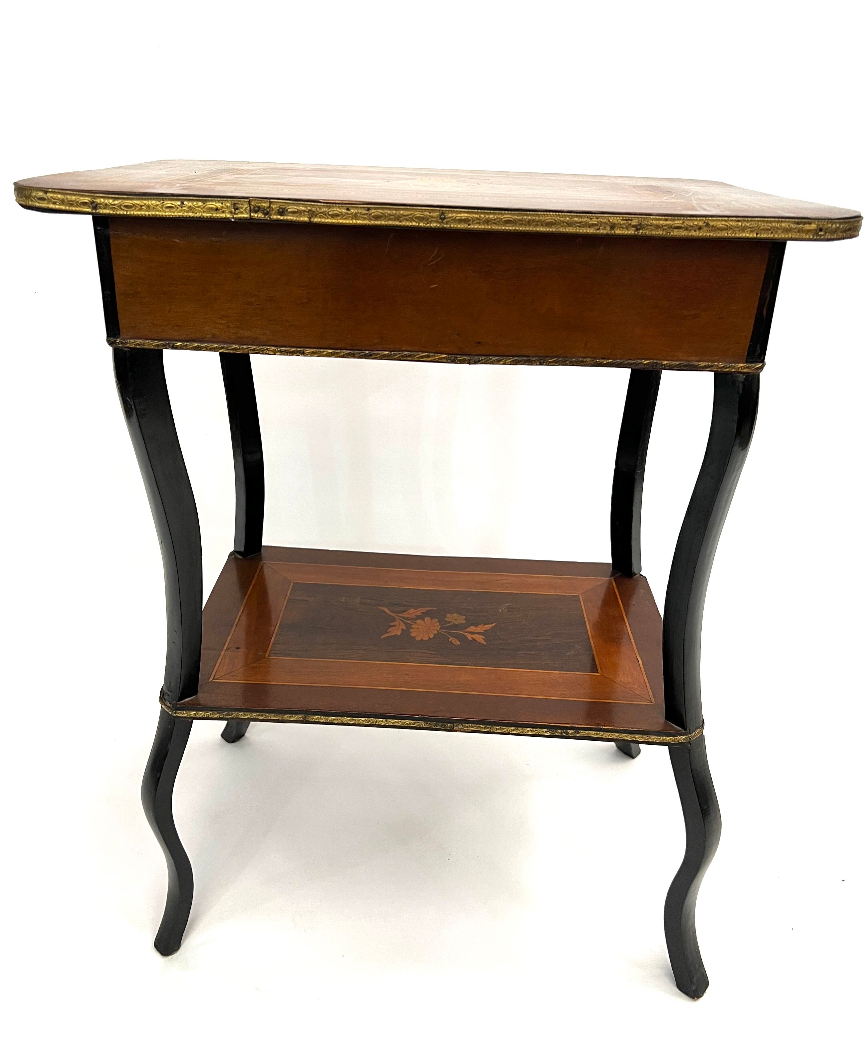 Side table with Napoleon III marquetry