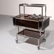 Italian ice cream / bar cart in chrome and faux tortoise