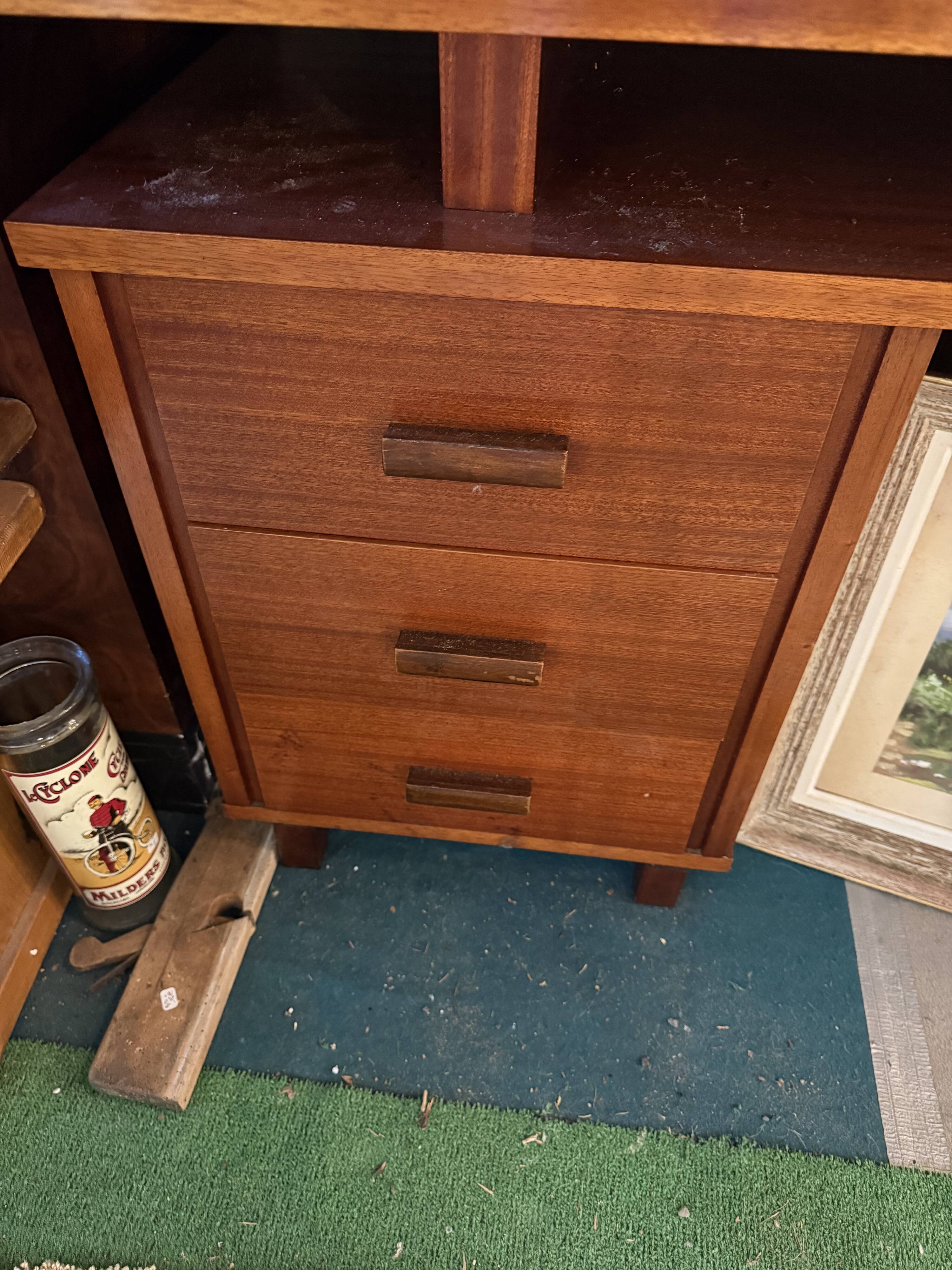 Scandinavian desk with a glass top