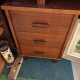 Scandinavian desk with a glass top