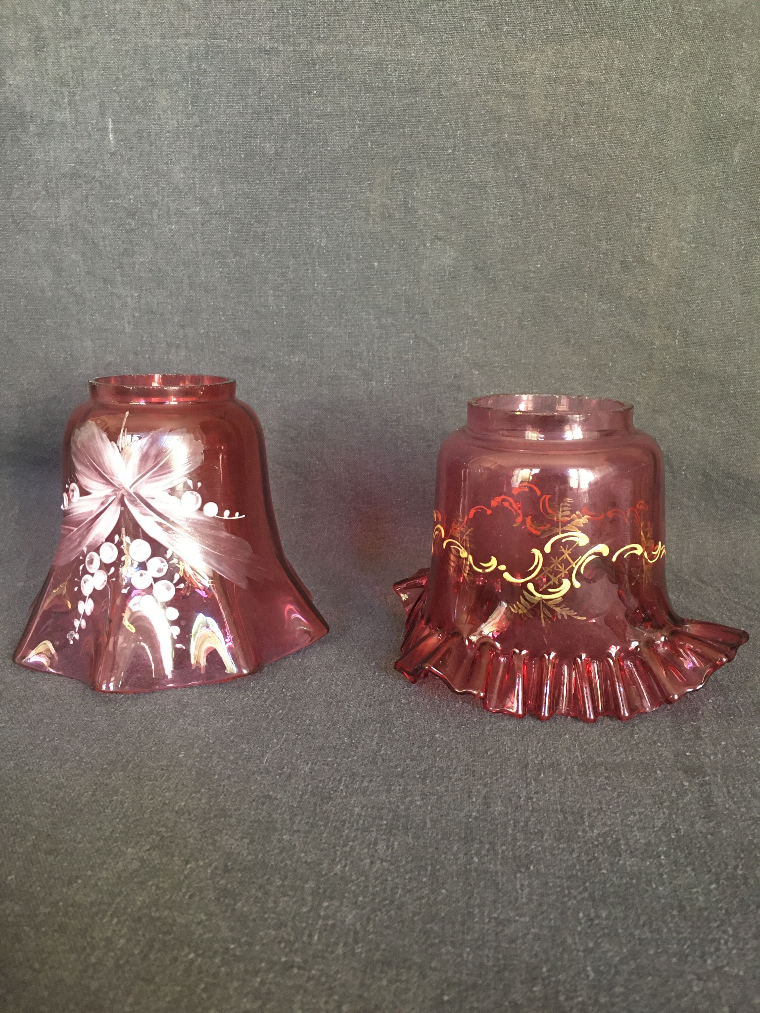 Enamelled red tulips