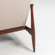 Sculptural Danish lounge chair in teak and fabric Denmark 1960
