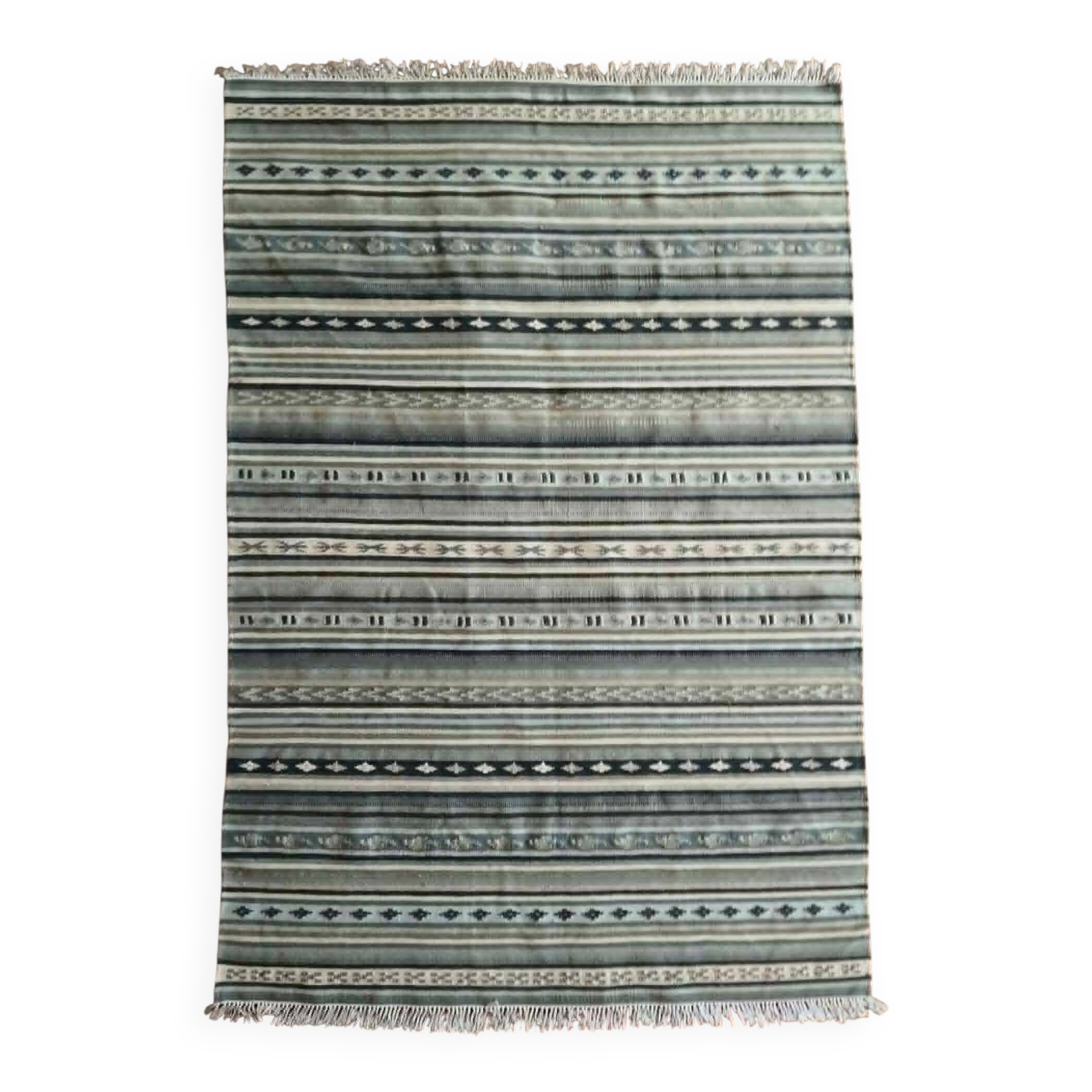 Kilim Kattrup Indien fait main 200x137cm