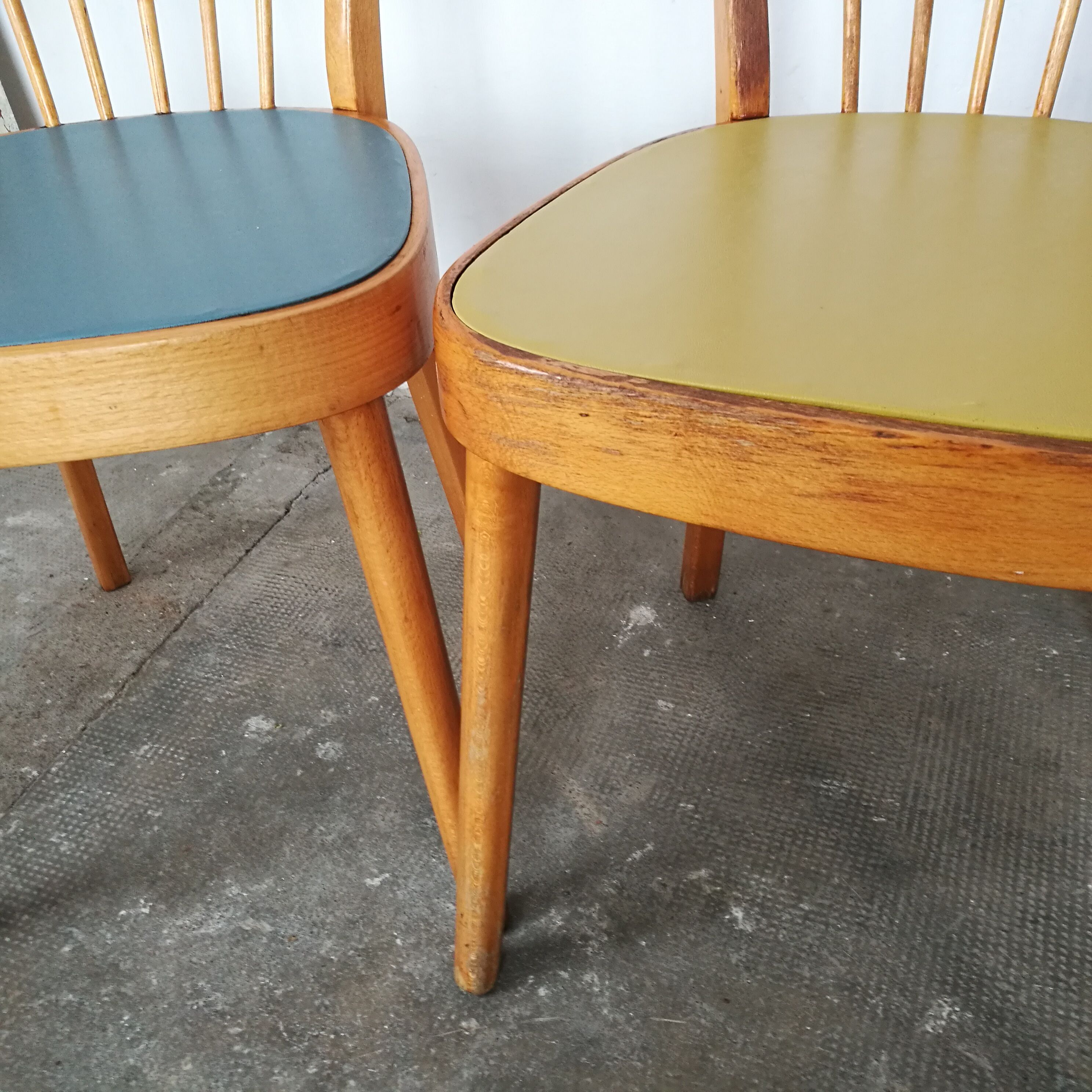 Set of 6 vintage chairs with mismatched bars