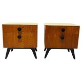 Tables de nuit entièrement restaurées par Jindřich Halabala pour ÚP Závody, années 1950, Tchécoslovaquie