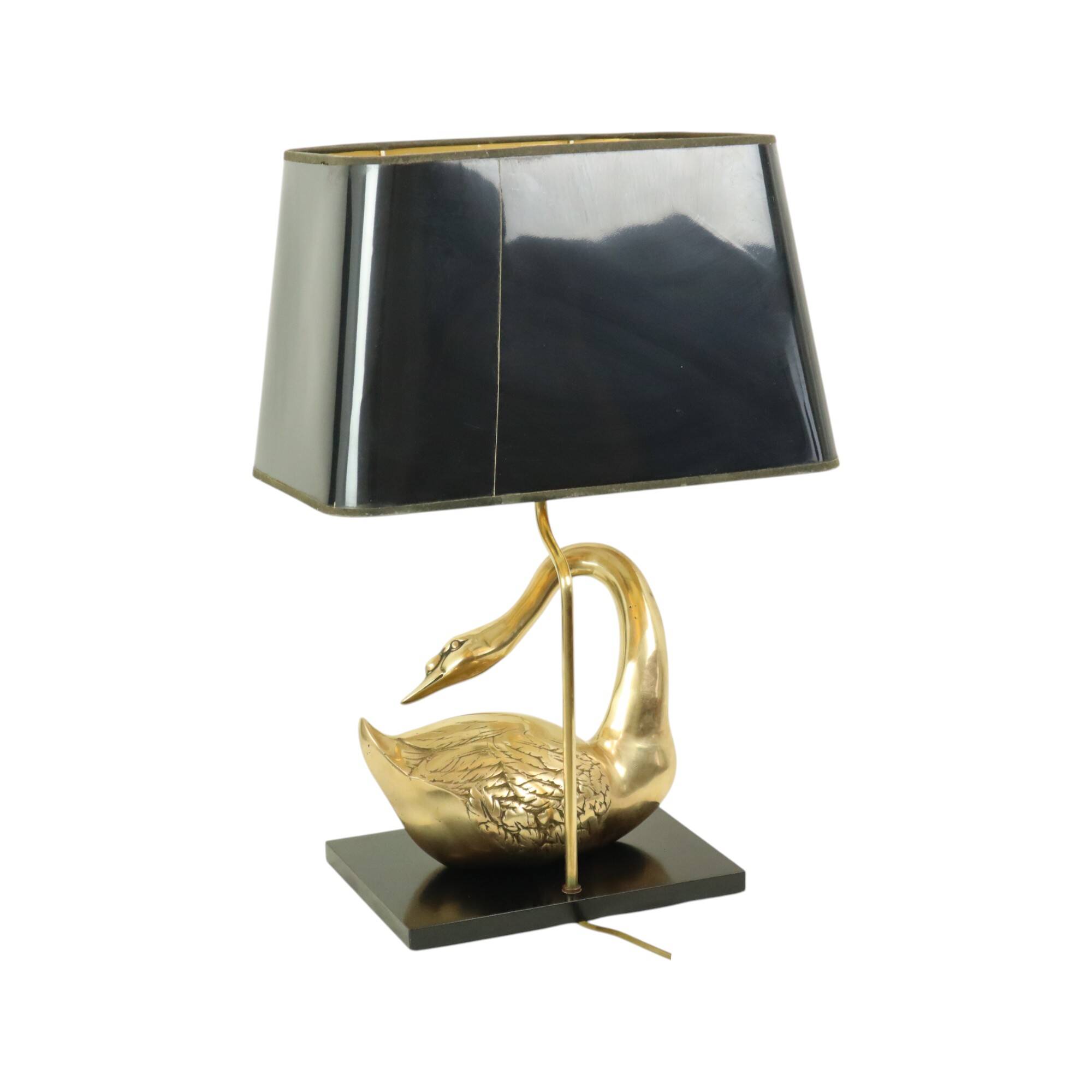 Large Swan Lamp Hollywood Regency Table Lamp Regina Italy 58cm