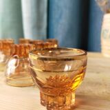 Set of 8 small rosaline glasses