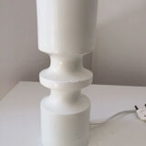 Vintage bowling lamp, turned wood, 1960s