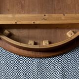 Table ronde extensible en bois de teck Scandinave signée, Danemark 1960