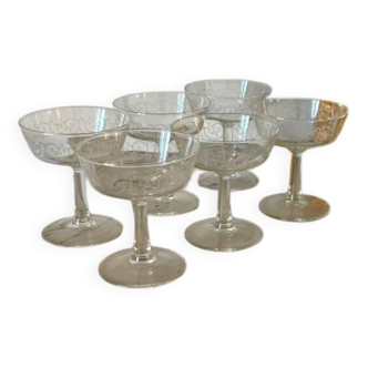 Engraved champagne glasses