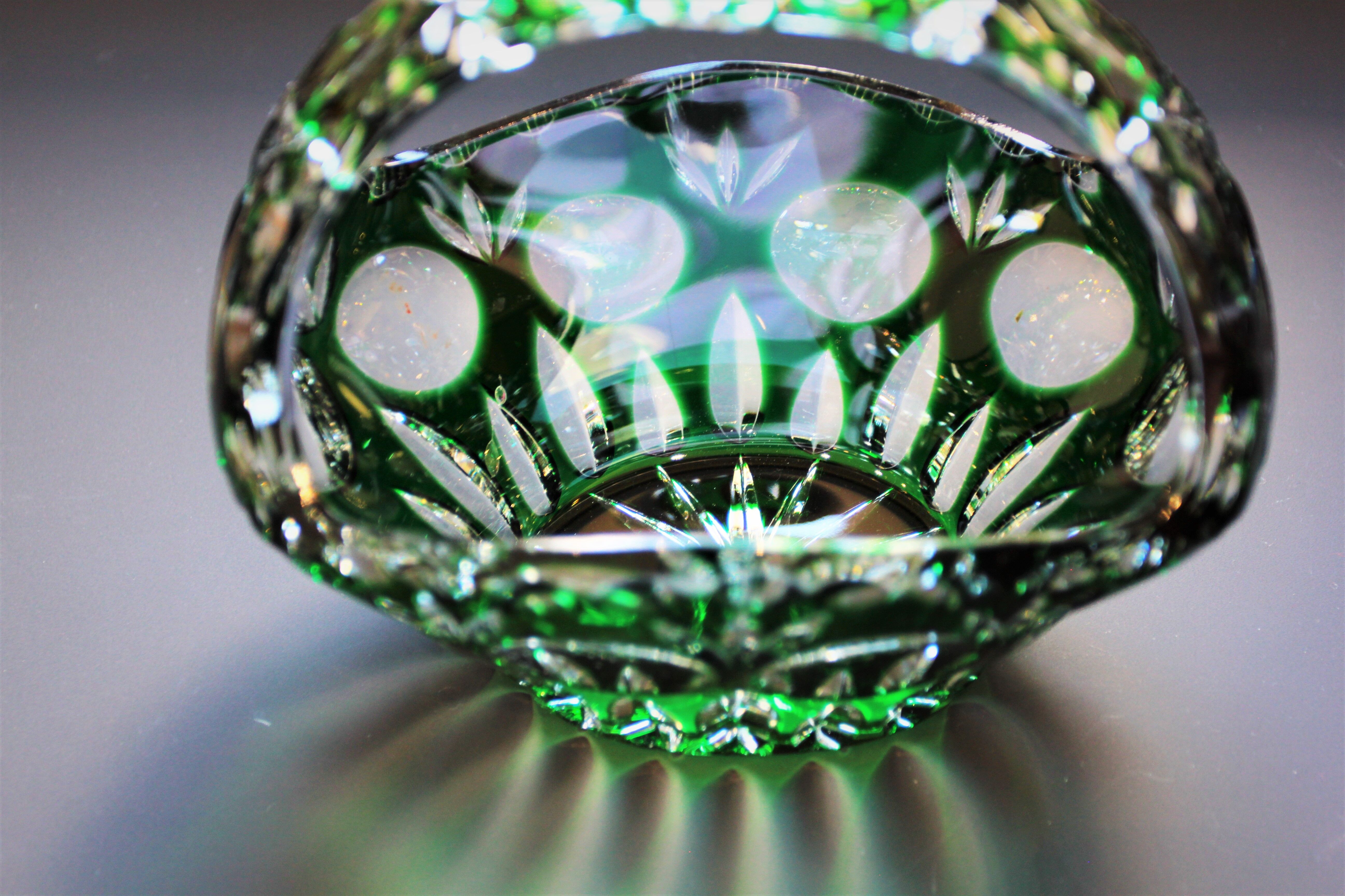 Baccarat cut crystal basket