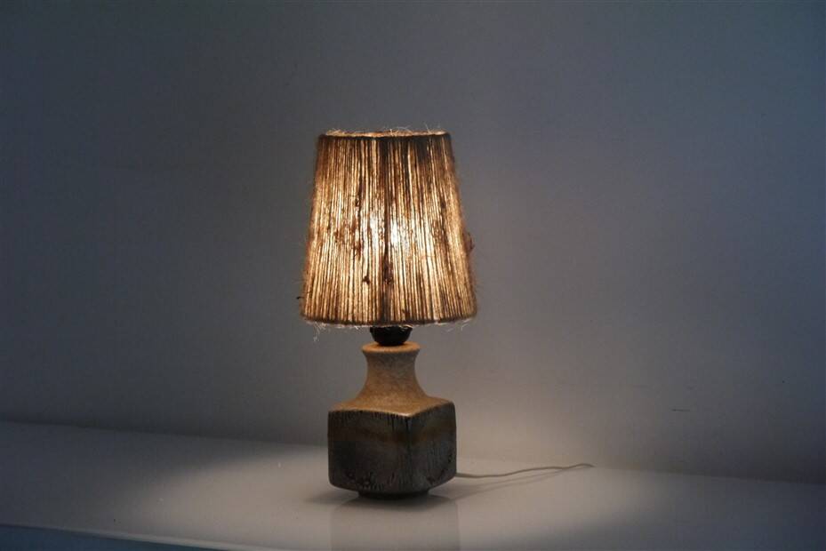 Danish ceramic and rope lamp 1960