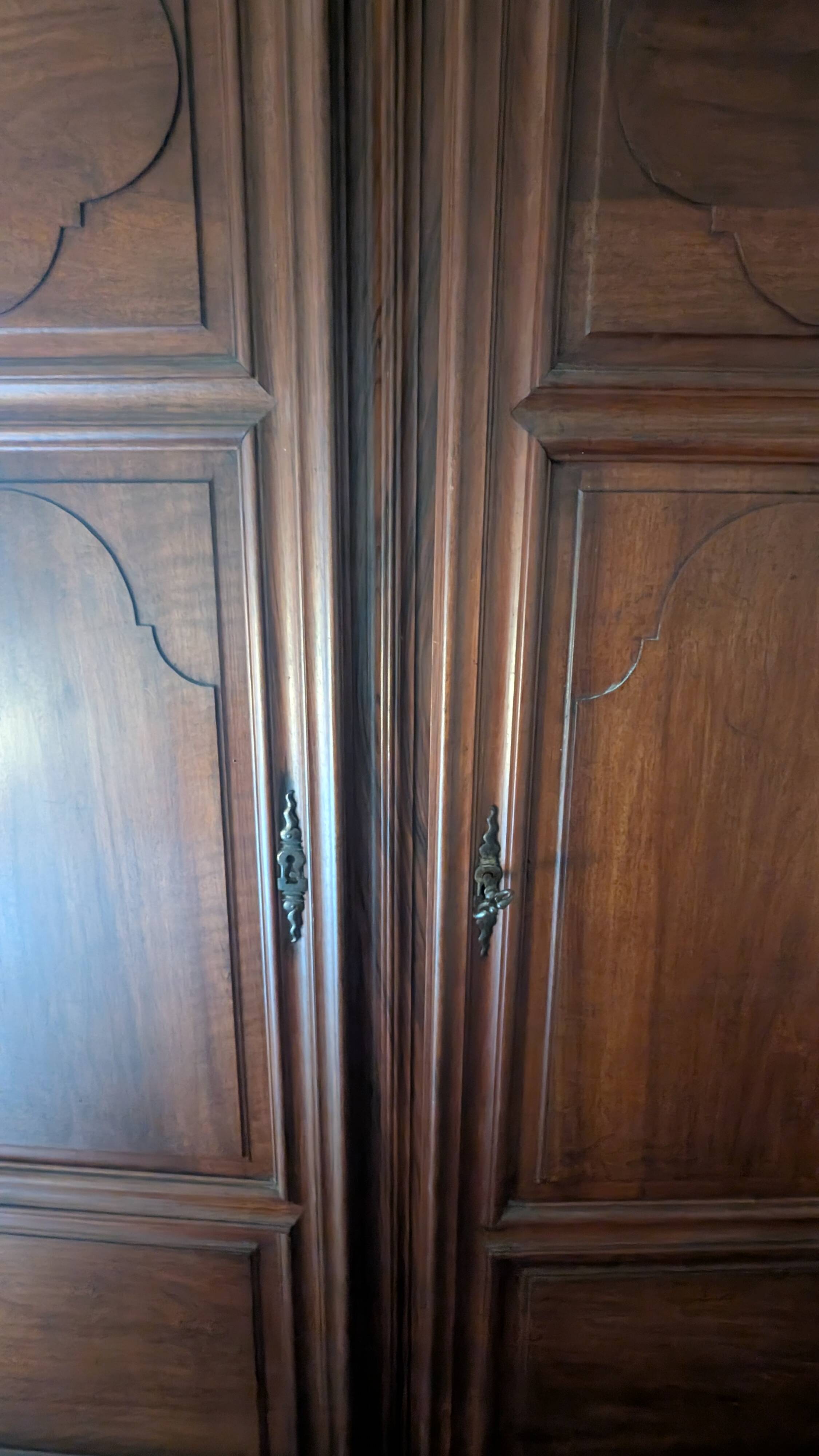 Large French provincial wardrobe in Louis XV style