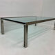 Rectangular Mid-Century Glass Coffee Table by Metaform, 1980s