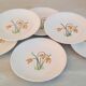 Badonviller Lunéville k&g flat faience plates vintage tulip decor