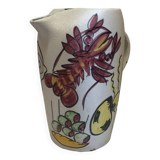Vintage Spanish Sangria Pitcher Jug with Lobster Decor