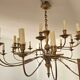 Large solid brass chandelier with 24 lights
