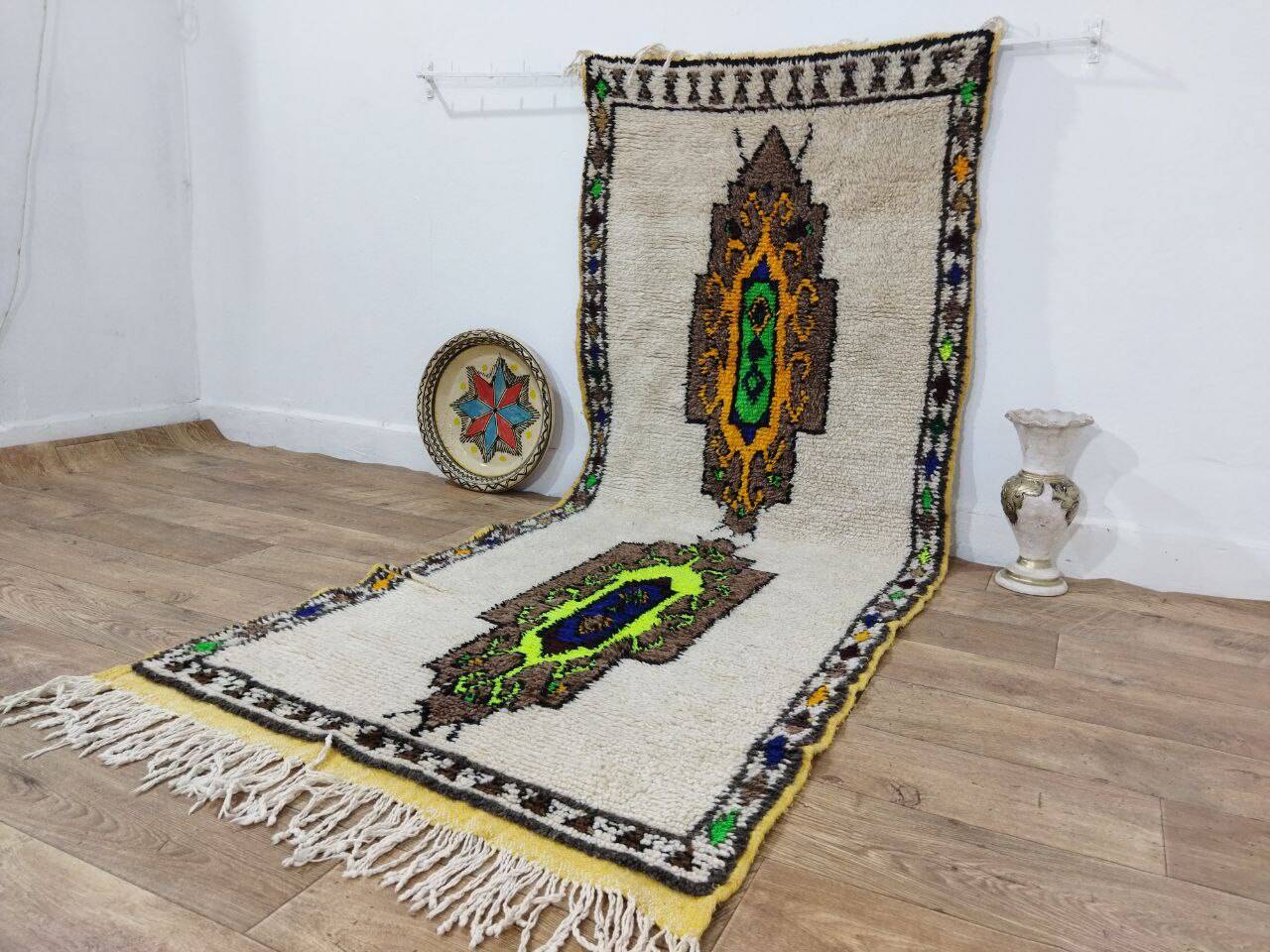 Handcrafted Moroccan Berber Rug 217 X 88