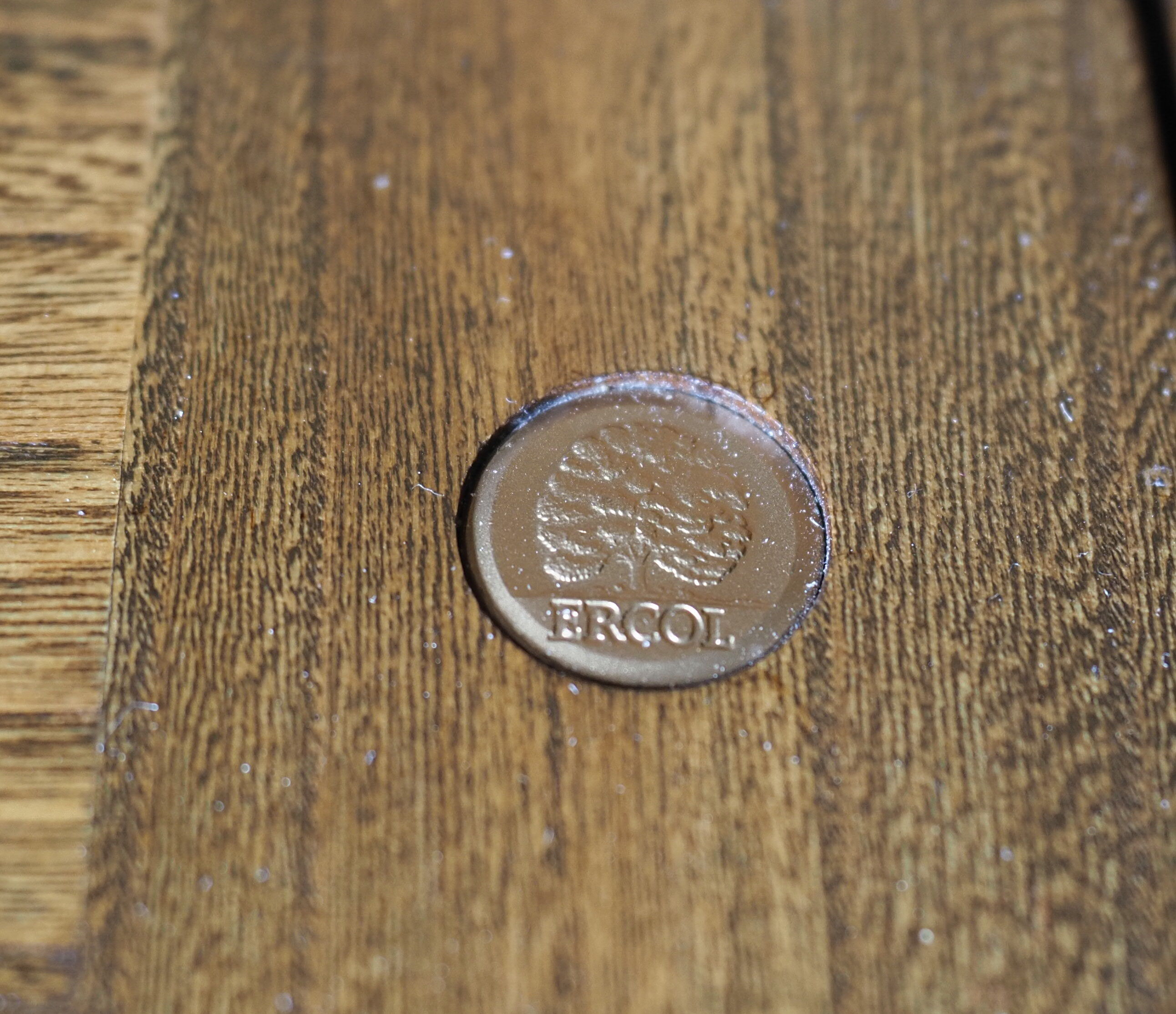 Pair of Ercol golden dawn corner cabinets elm mid century