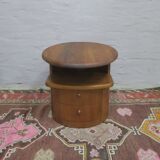 Solid teak oval coffee table with swivel top by Silkeborg, Denmark 1960-70