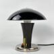 Lampe de chevet vintage Bauhaus en bakélite marron et chrome, 1930