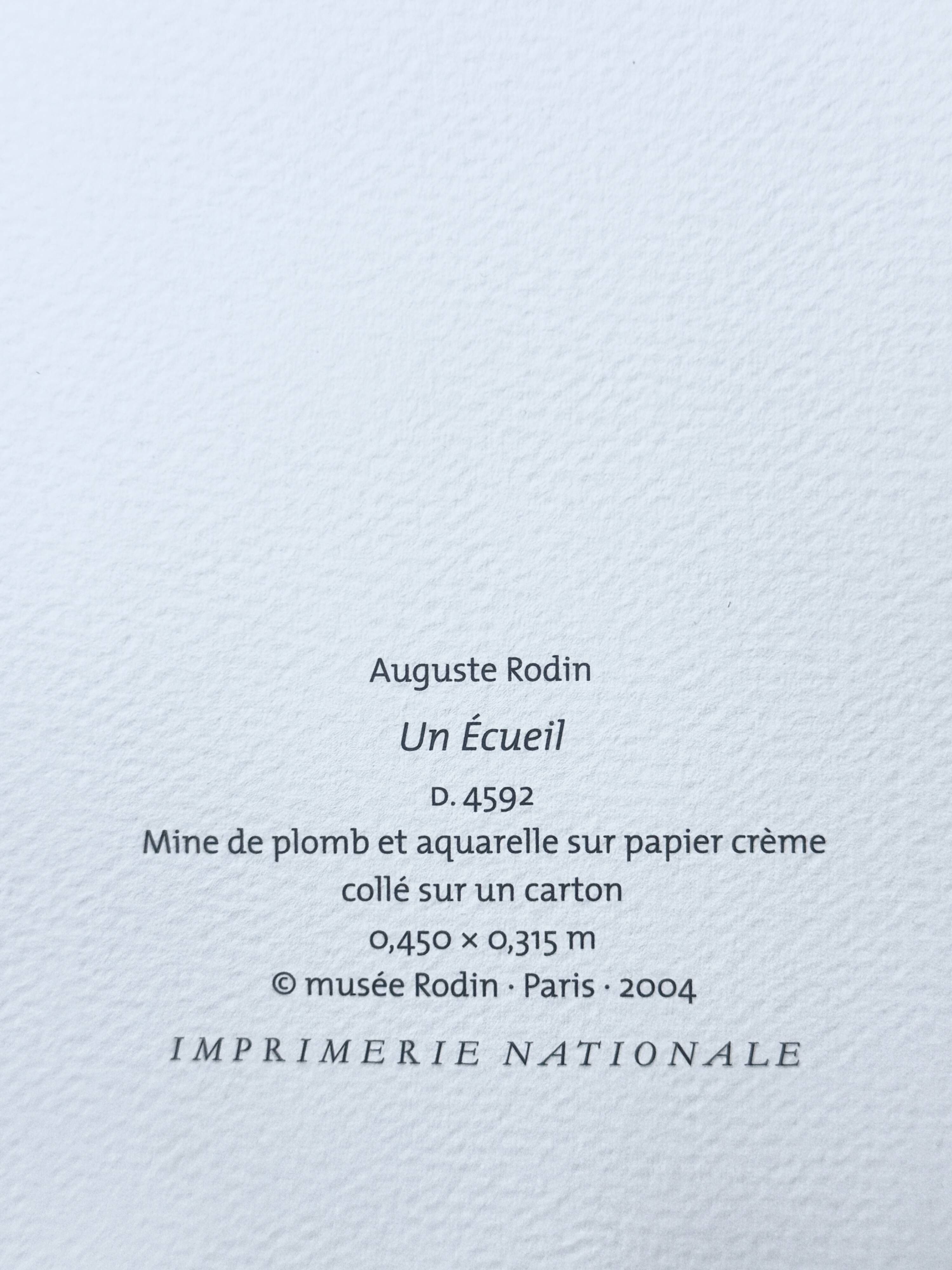 Official aquarelle reproduction by the National Printing Office of the Rodin Museum.