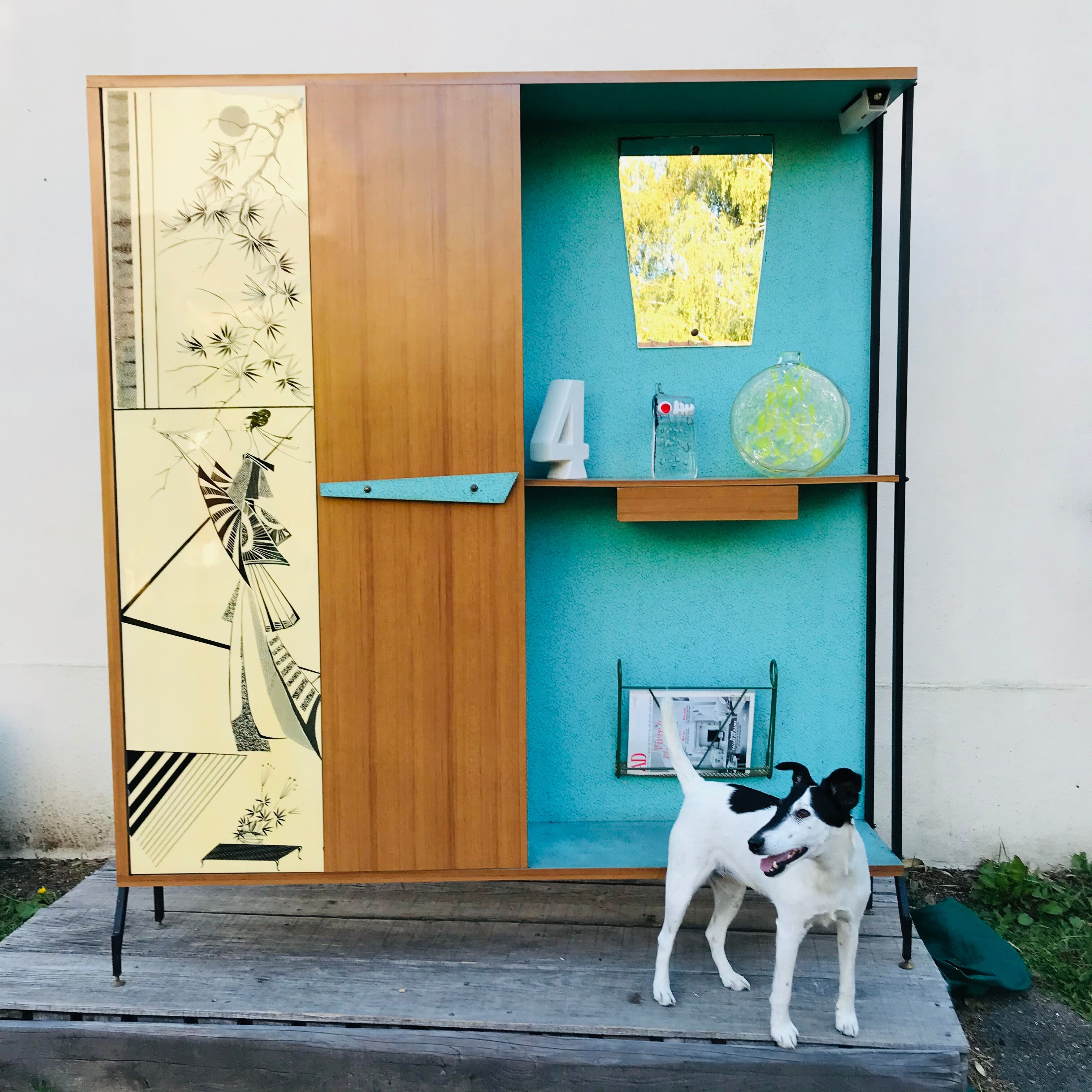 Meuble vestiaire d’entrée design 1960 italy