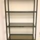 Chrome metal and opaque glass shelf 20th century