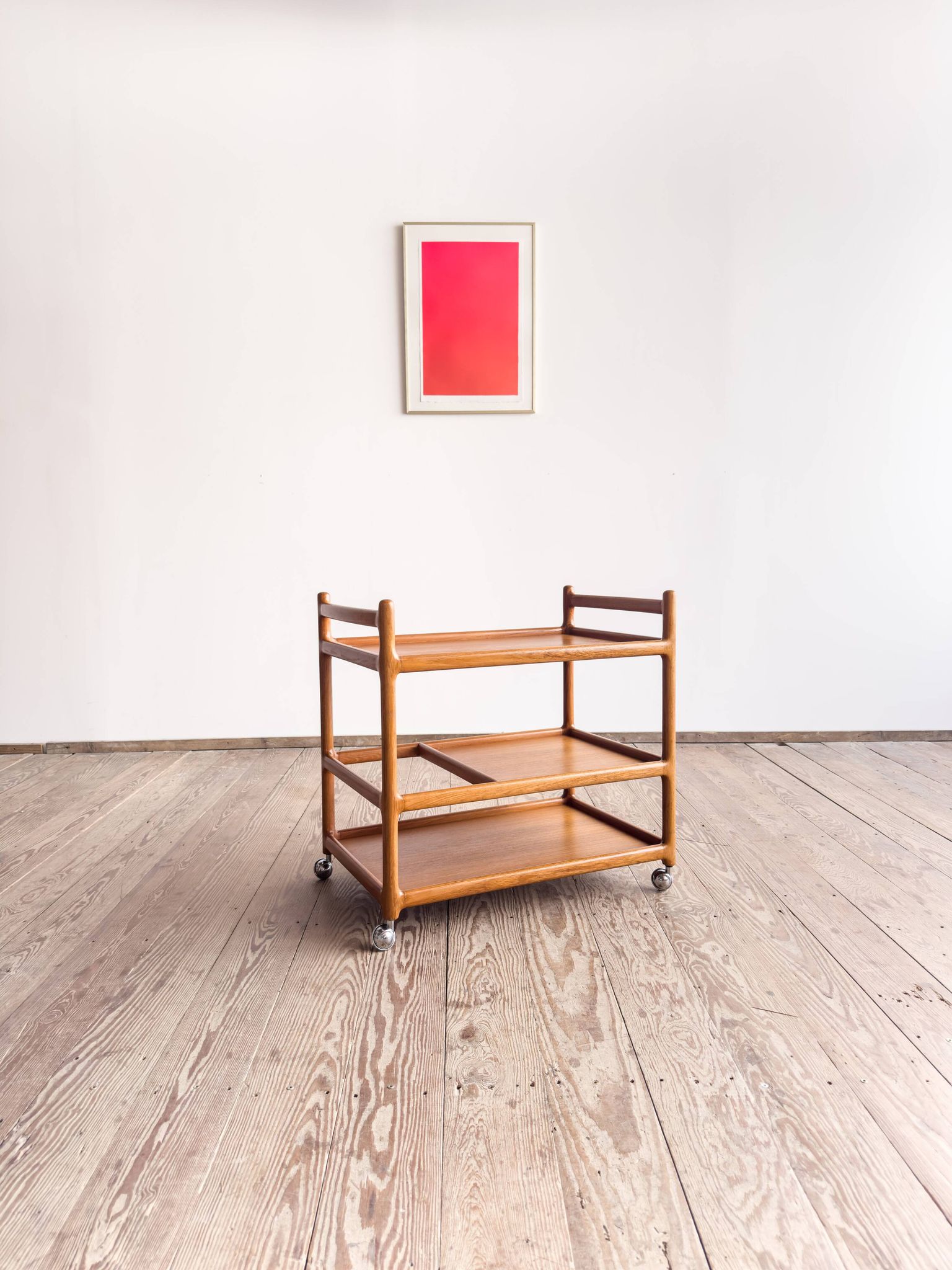 Service trolley and bar Johannes Andersen Silkeborg Denmark Teak