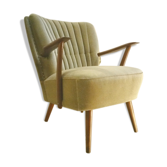 Fauteuil cocktail des années 50/60 vintage en vert