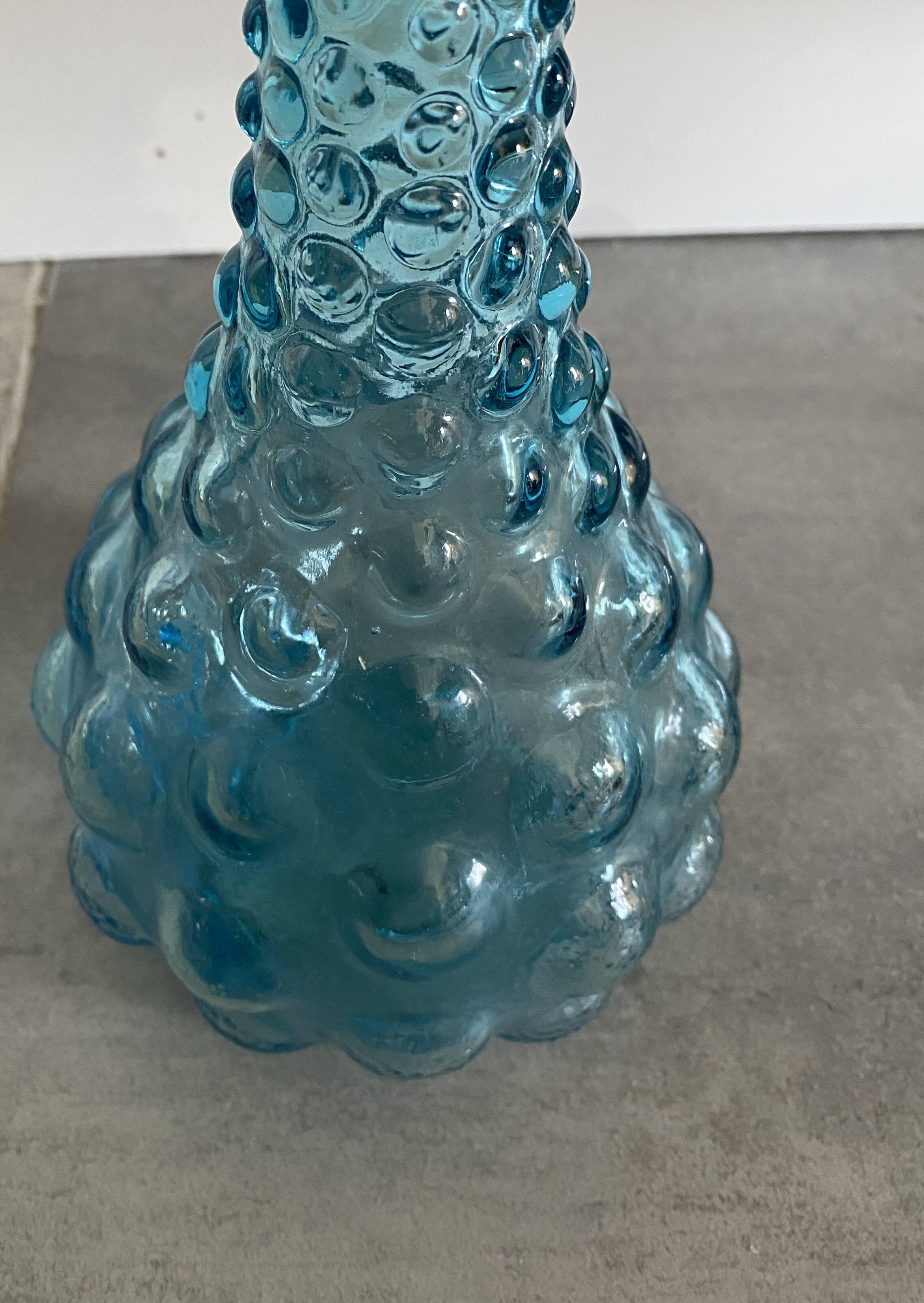 Carafe italienne vintage en verre d'Empoli