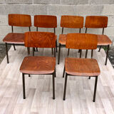 Lot of 6 vintage Marko 60s chairs