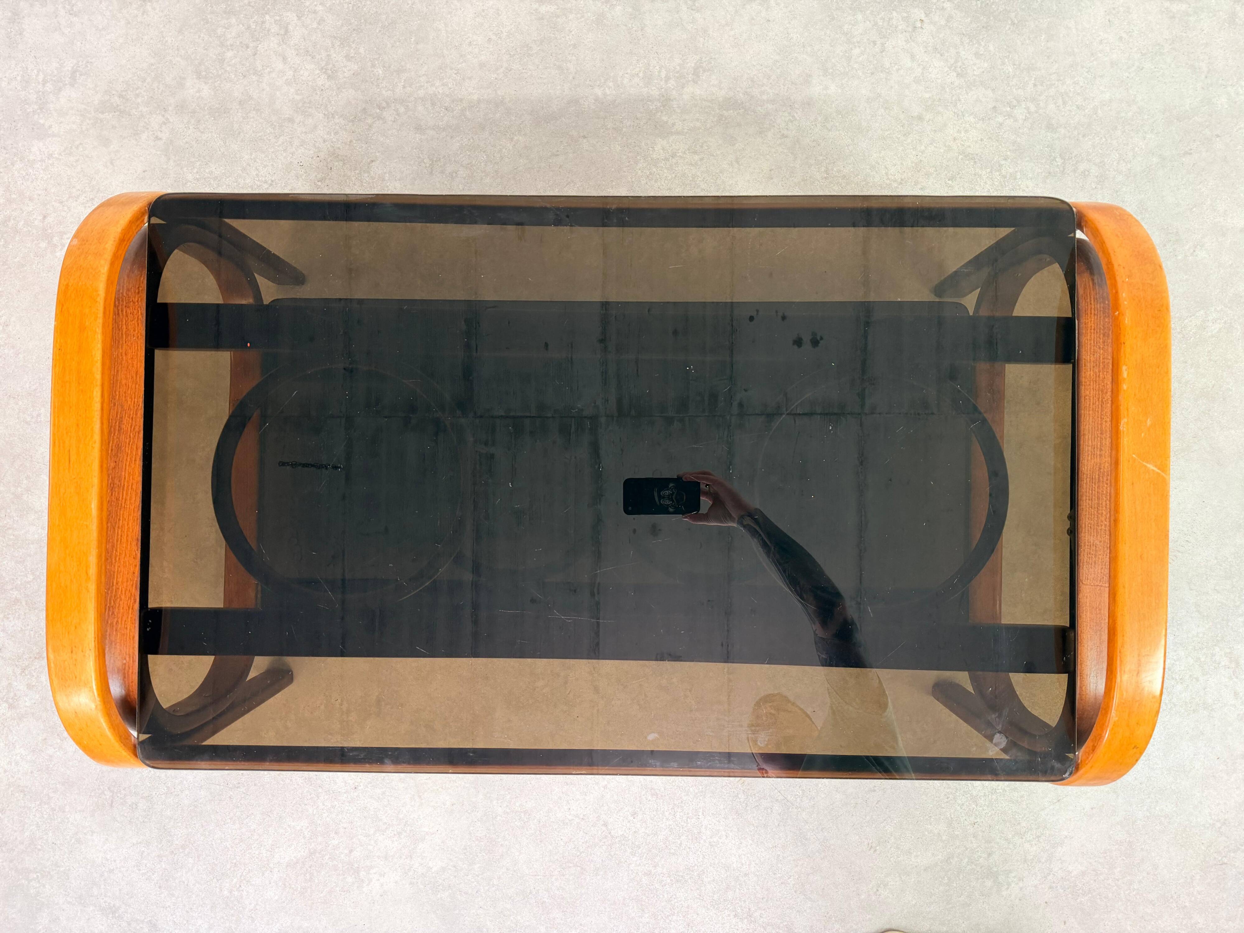 Mid-century modern coffee table by Thonet Debrecen.