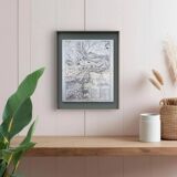 Bern, old map, printed in 1844.