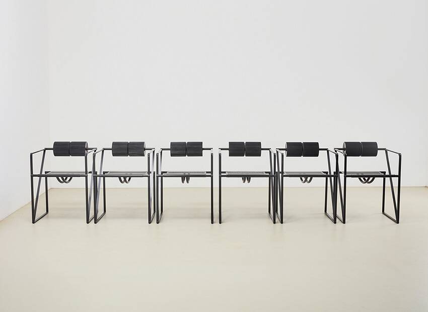 Ensemble de 6 chaises Seconda 602 de Mario Botta pour Alias Italie 1982