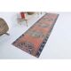 Vintage Turkish Oushak handmade cotton orange wool runner 73x273