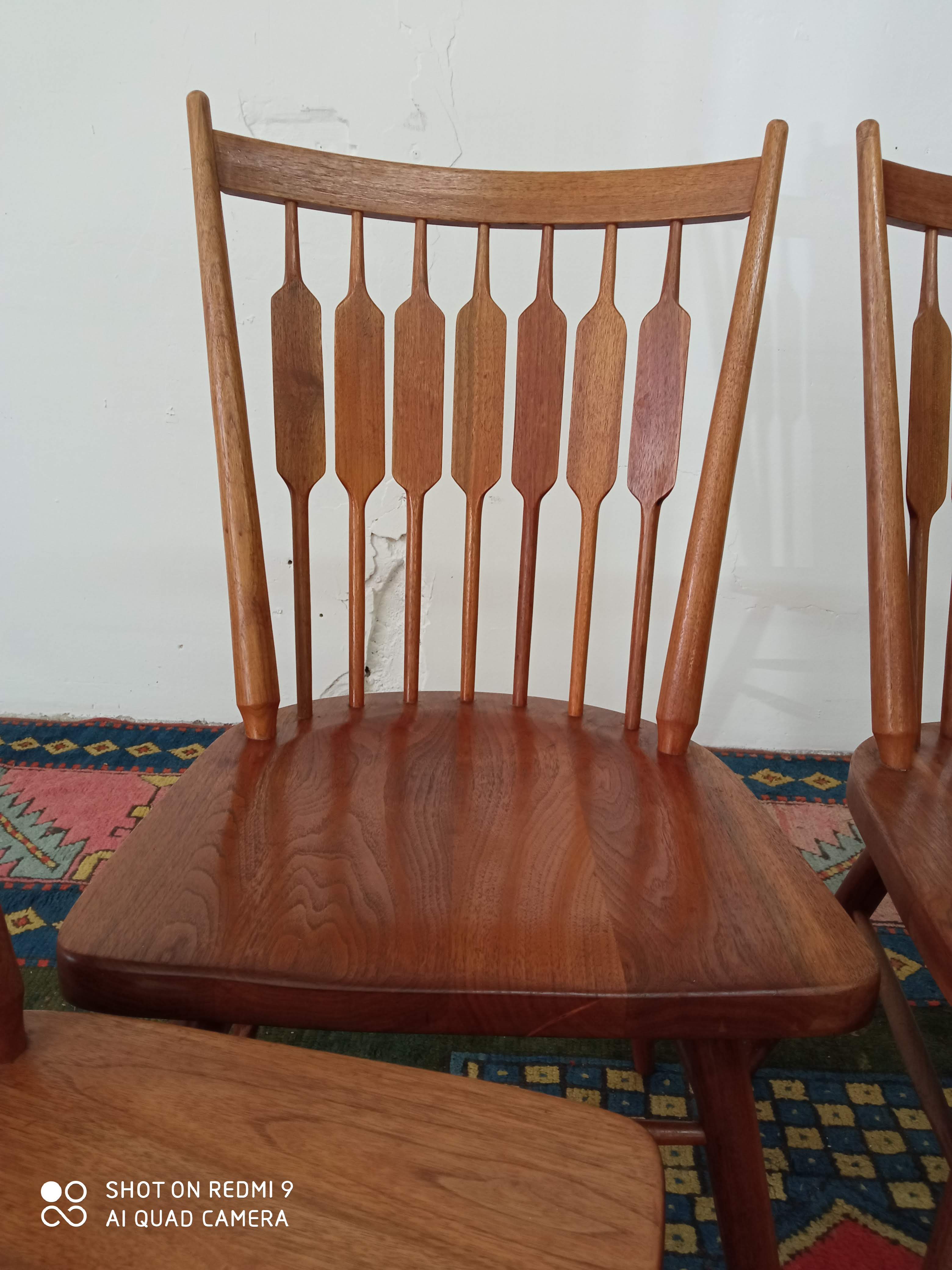 Kipp Stewart 50s walnut chairs for Drexel