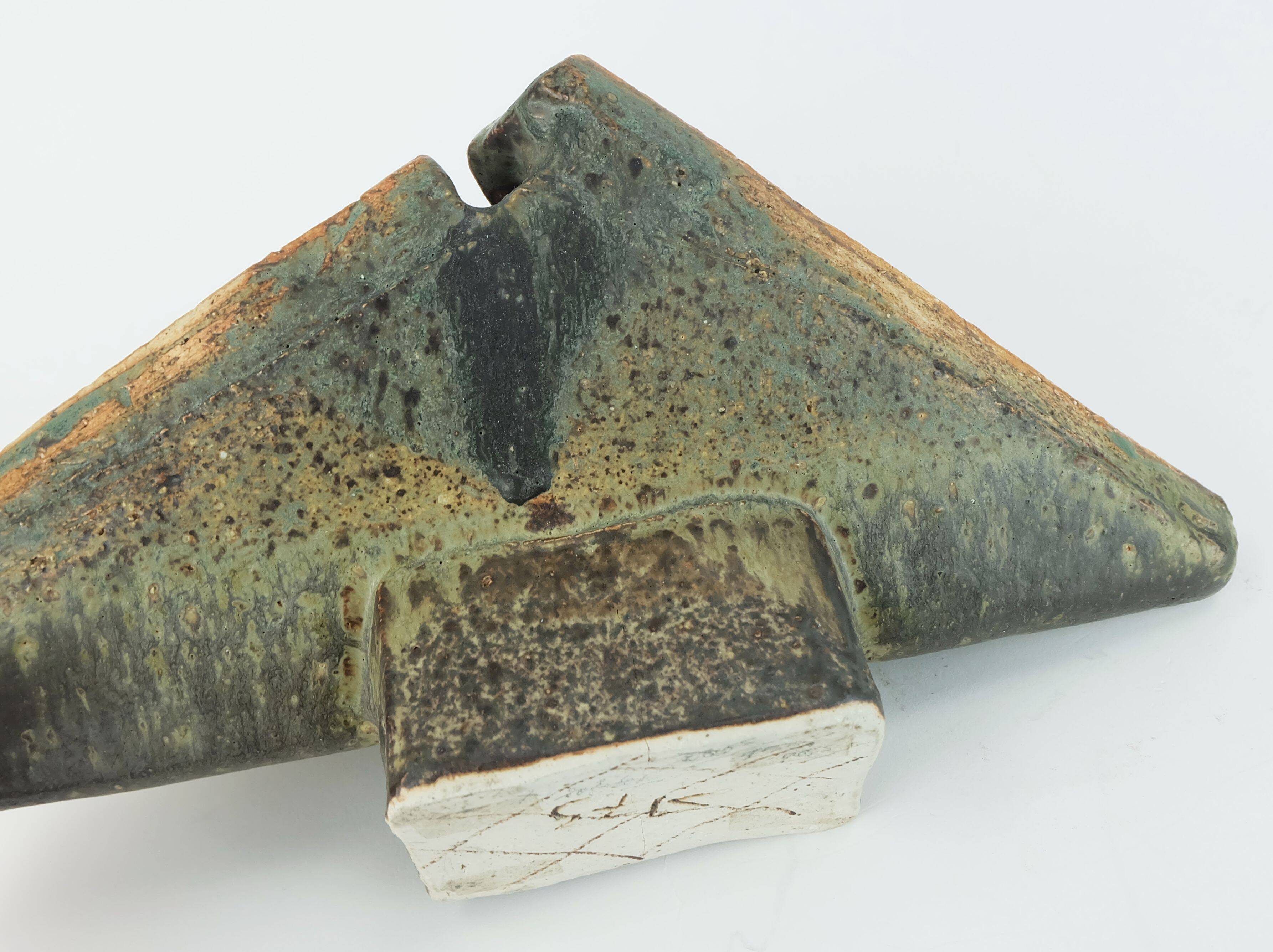 Vase brutaliste objet en céramique robert sturm années 1970 atelier de poterie sculpturale