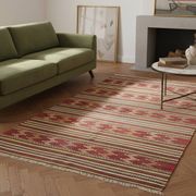 Grand Turkish Kilim Yoruk Vintage 150x300 cm Geometric Stripes