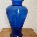 Blue glass vase