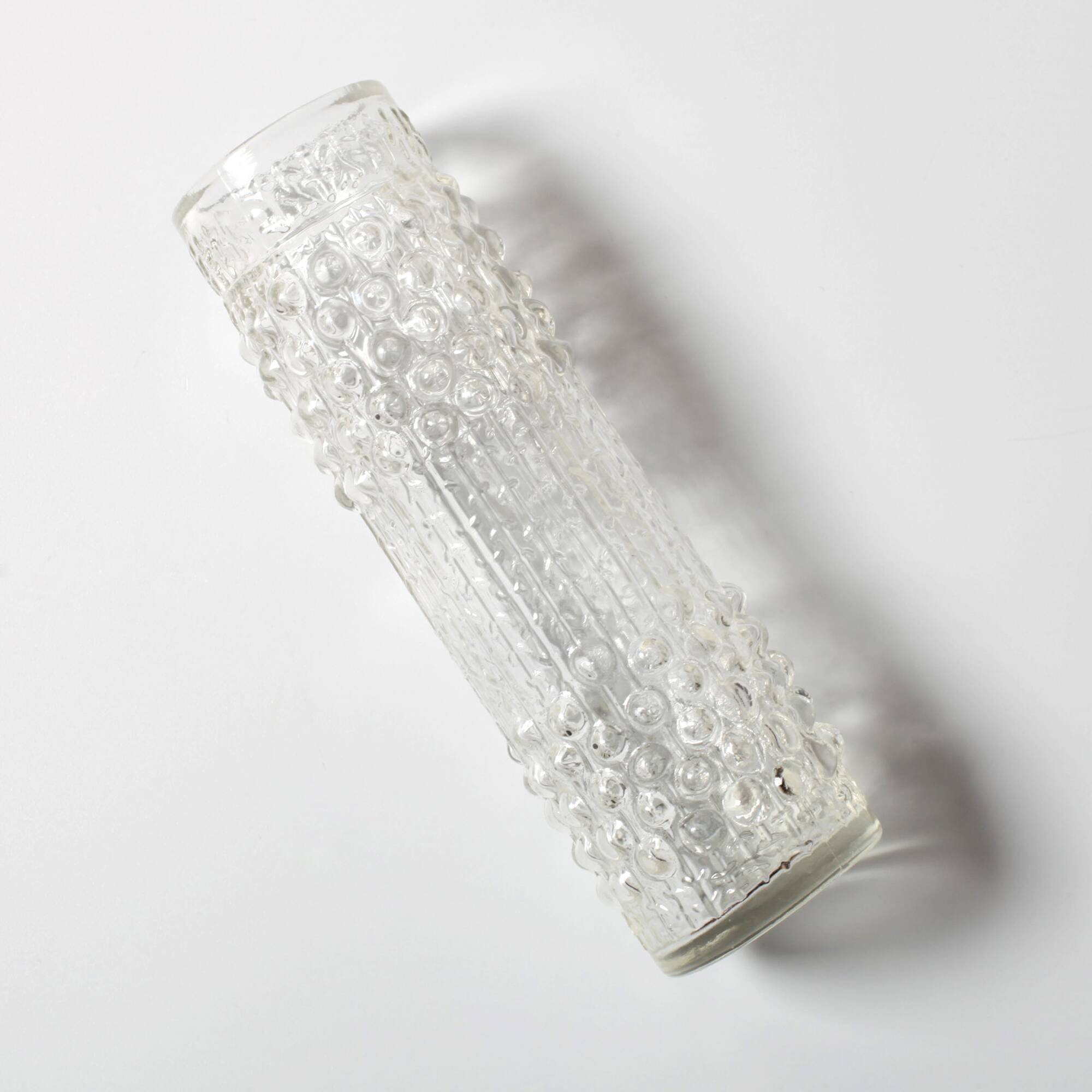 Vintage Pressed Glass Vase: CandleWax Design by František Pečený / 1972